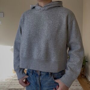 Zara Grey Cropped Hoodie | Size Small | Excellent Condition
